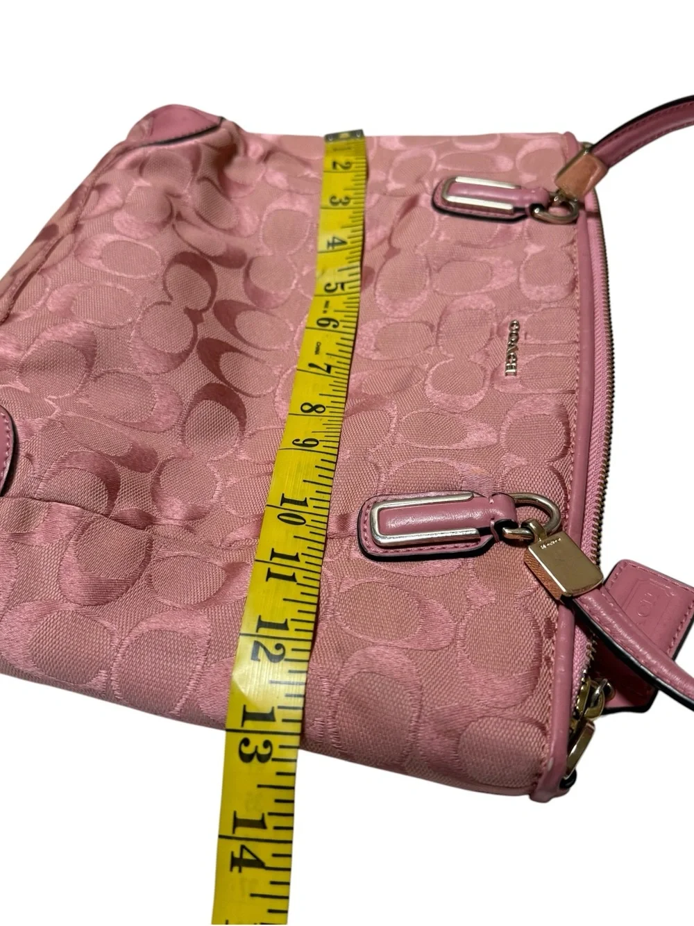 Coach pink signature canvas bag